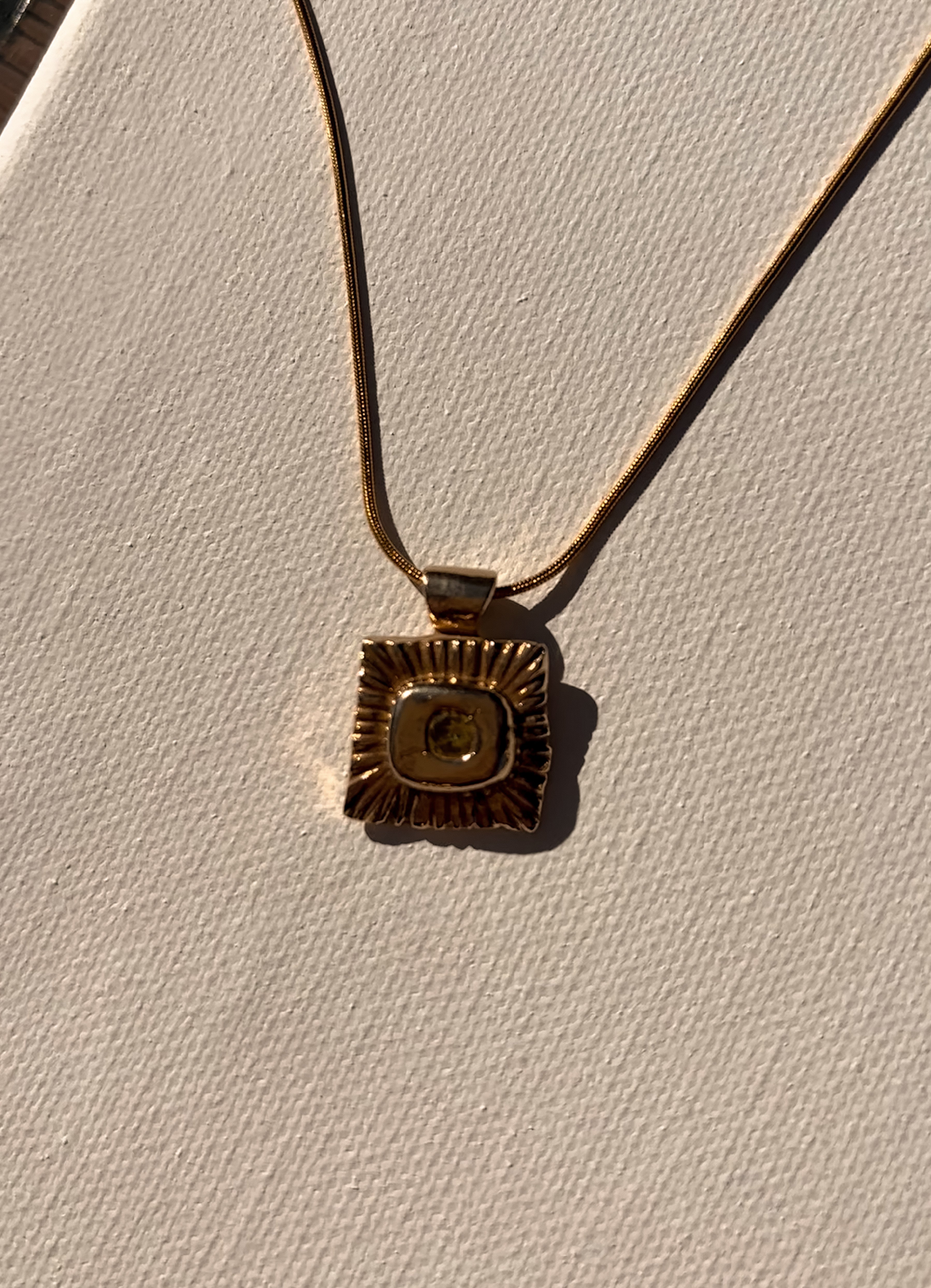 square sunshine necklace